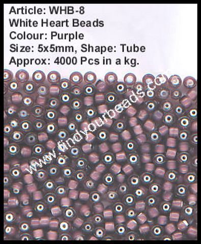 White Heart Beads