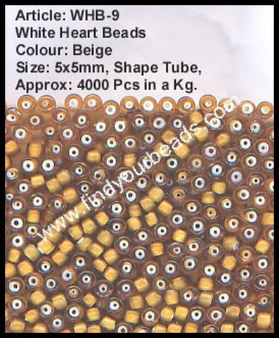 White Heart Beads