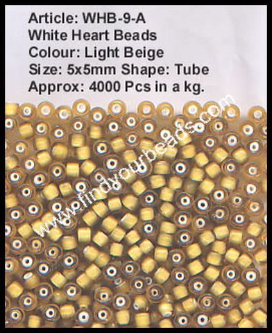 White Heart Beads