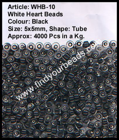 White Heart Beads