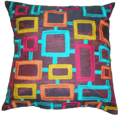 Multicolored Printed Cushion Cover