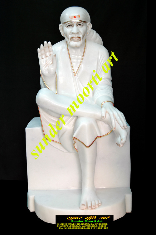 Marble Smooth Finish Sai Baba Statue