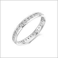 Silver Platinum Diamond Studded Rings