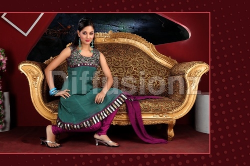 Round Neck Anarkali Suits