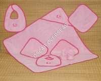 Pink Crib Towel Set