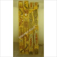 Coloured Gold Bangles