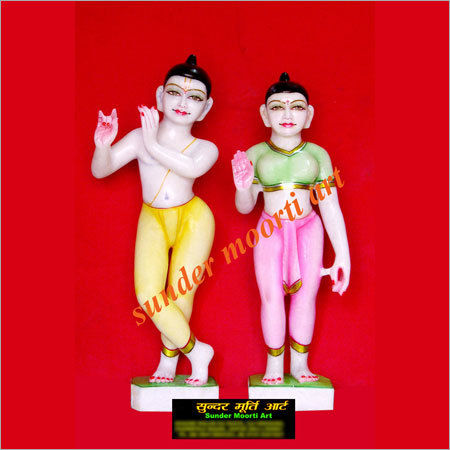 Marble Iskon Radha Krishna Statues