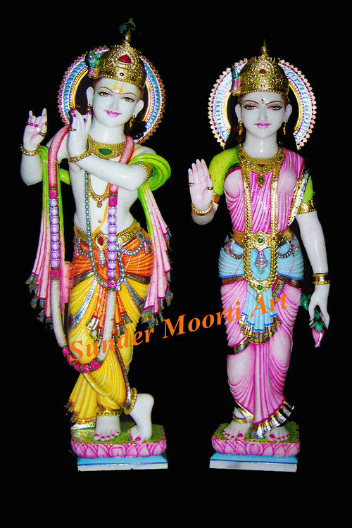 Marble Radha Krishna Statue 