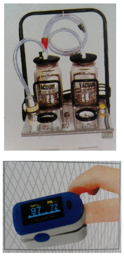 Suction Machine & Finfertip Pulse Oximetre