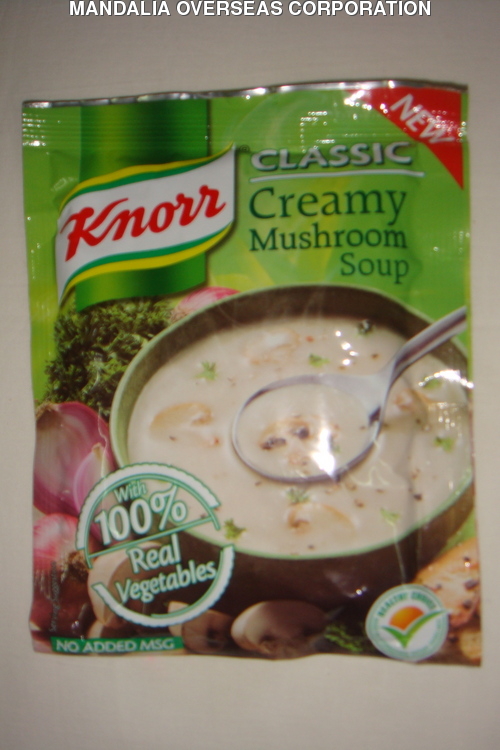 Knorr Creamy Mushroom Soup - Green Sachet 50g, Creamy Texture, Mushroom Flavor, Quick Preparation