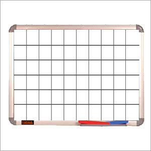 Magnetic White Grid Board