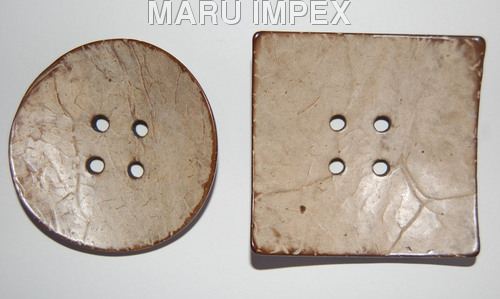 Cloth Coconut Shell Button By MARU IMPEX