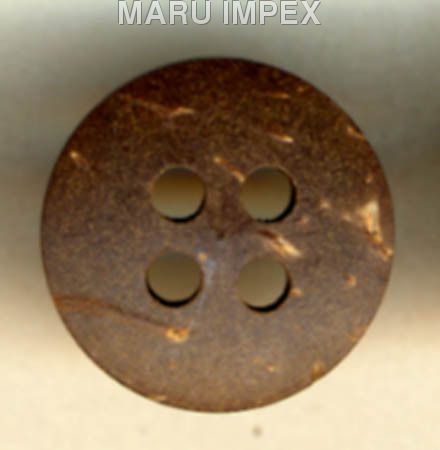 Brown Acrylic Coconut Shell Button