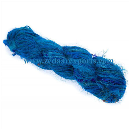 Torquoise Recycled Silk Yarn