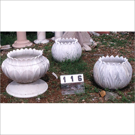 MARBLE FLOWER POTS