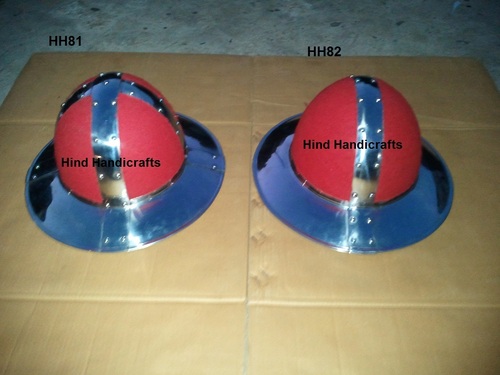 Kettle Helmet with Red Fabric