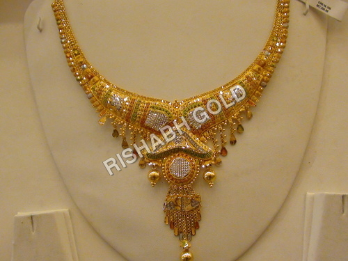 Ladies Studded Gold Necklace