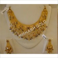Ladies Gold Necklace Set