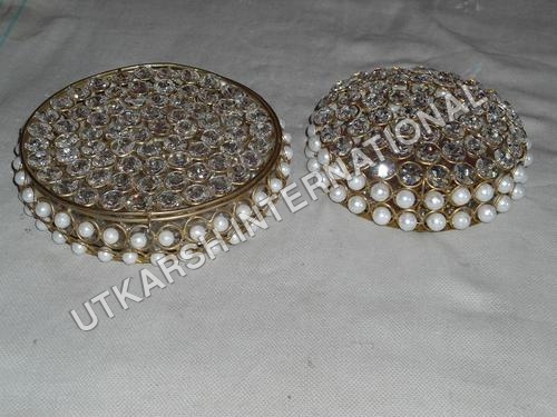Jwellery Box - Metal and Pearl, Various Sizes, Gold | Elegant Design, Durable, Secure Lid, Lightweight
