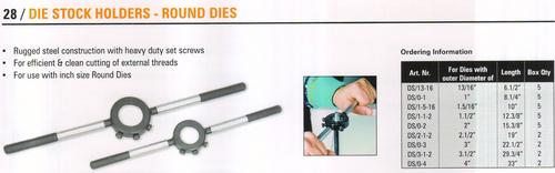 die stock holders- round dies