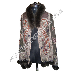 Green Fox Fur Shawls