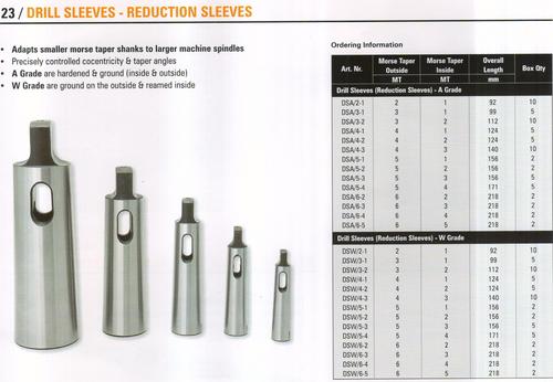 drill sleeves - reduction sleeves