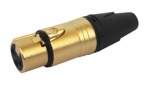 MX XLR 3 PIN MIC EXTENTION FEMALE CONNECTOR MC3FXX FULLY GOLD PLATED