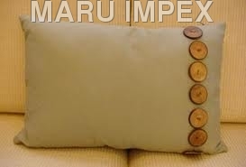 Cream Pillow Cover Buttons