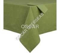 Table Cloth - 100% Cotton Twill, Green Washable Design For Home, Hotel, And Restaurant Use, Soft And Shrink Resistant