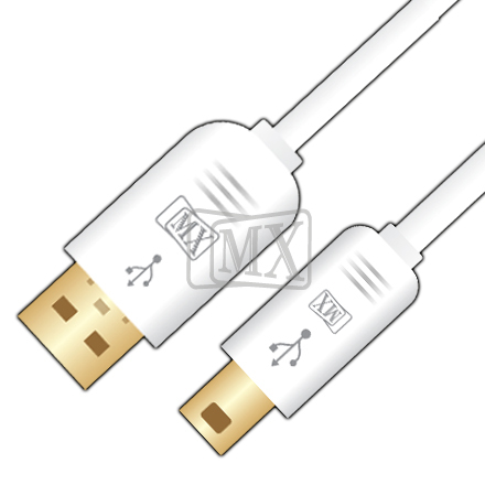 MX USB A MALE TO MINI USB B 5 PIN MALE CORD - 1.5 MTRS