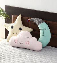 Multicolor Star Moon Cloud Shape Cushion