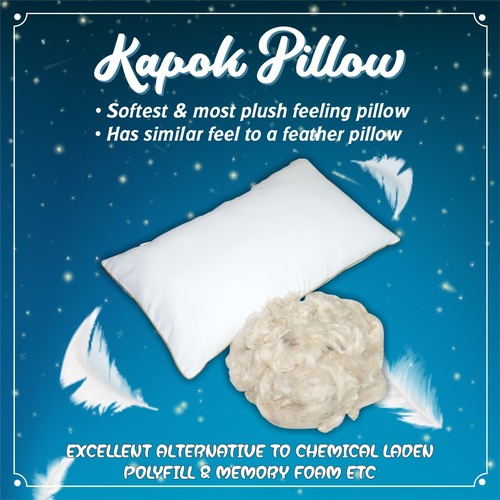 Pillow cover with kapok filling