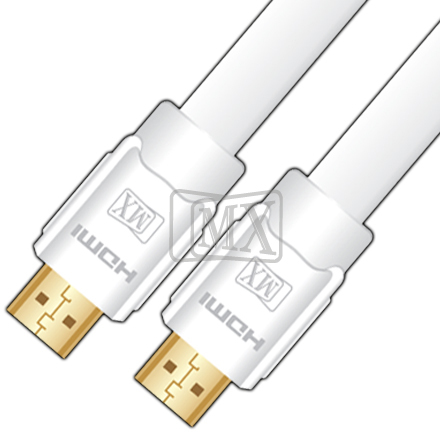 MX HDMI 19 PIN MALE TO HDMI 19 PIN MALE FLAT CABLE - 1.5 MTRS