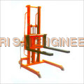 Straddle Base Adjustable Fork Stacker - Solid Steel, 32" Width, 78" Lift Height | Adjustable Forks, Tighter Turning, Smooth Lowering, Built-in Charger