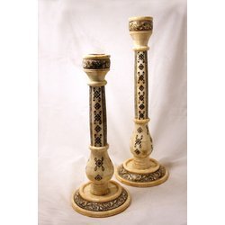 Cream Candle Sticks