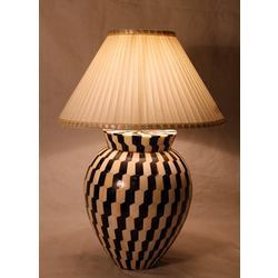 Cream And Black Antique Lamps