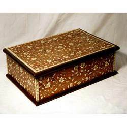 Brown Hardwood Cash Box
