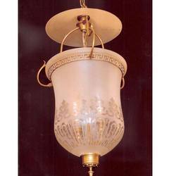Golden Frosted Bell Jar Lantern