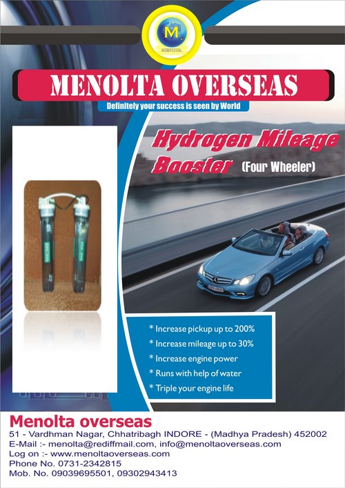 Hydrogen Mileage Booster - four wheeler