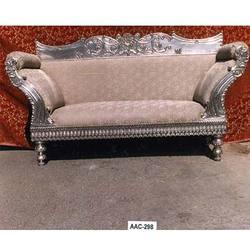 Metal Inlaid Chaise Lounge