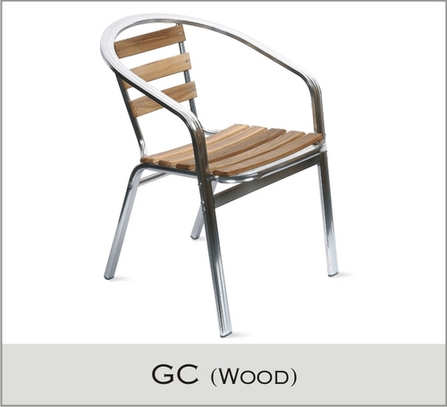 ALLUMINIUM WOOD CHAIR