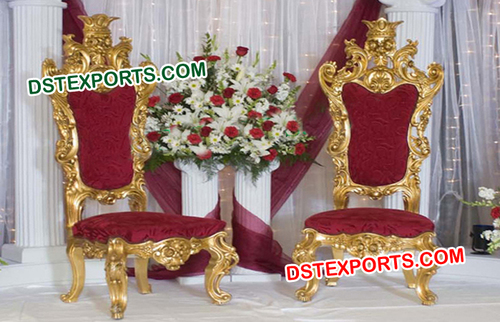 Wedding Golden High Back Chairs