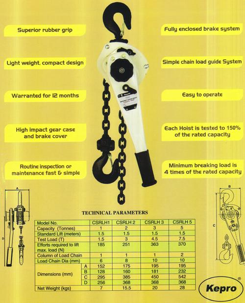 kepro ratchet lever hoist