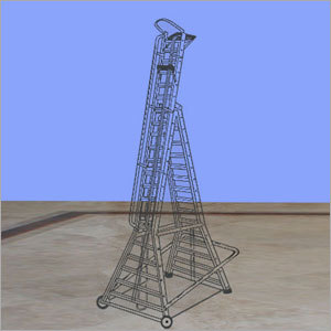 Telescopic Wheeled Ladder