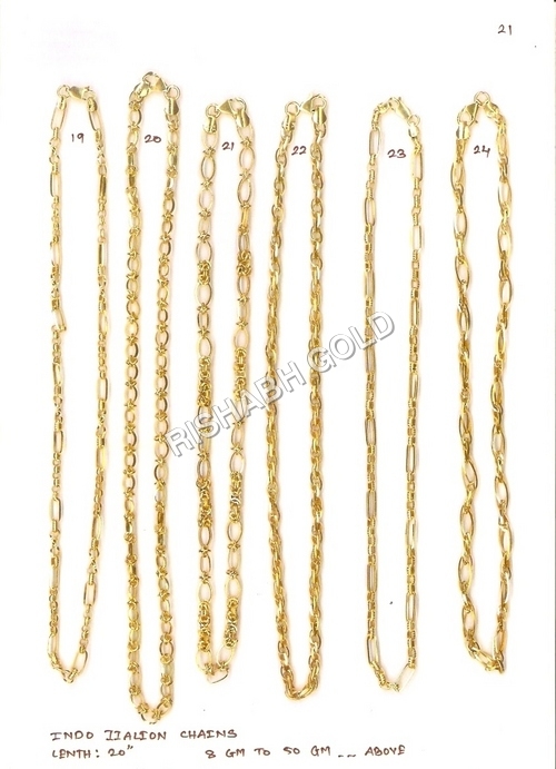 Fancy Indo Italian Gold Chain Set