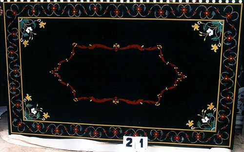 MARBLE TABLE TOP WITH INLAY MARBLE TABLE TOP WITH INLAY