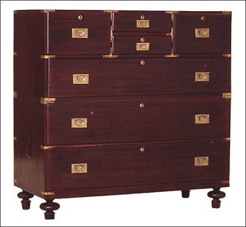 ROSEWOOD COLONIAL CHEST OF DRAWERS 