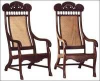 ROSEWOOD PAIR OF INDO-PORTUGUESE ARM CHAIRS