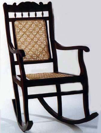 Handmade Rosewood Colonial Rocking Chair