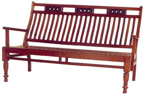 TEAK WITH ROSEWOOD TRIMMINGS BENCH (OLD) TEAK WITH ROSEWOOD TRIMMINGS BENCH (OLD)
